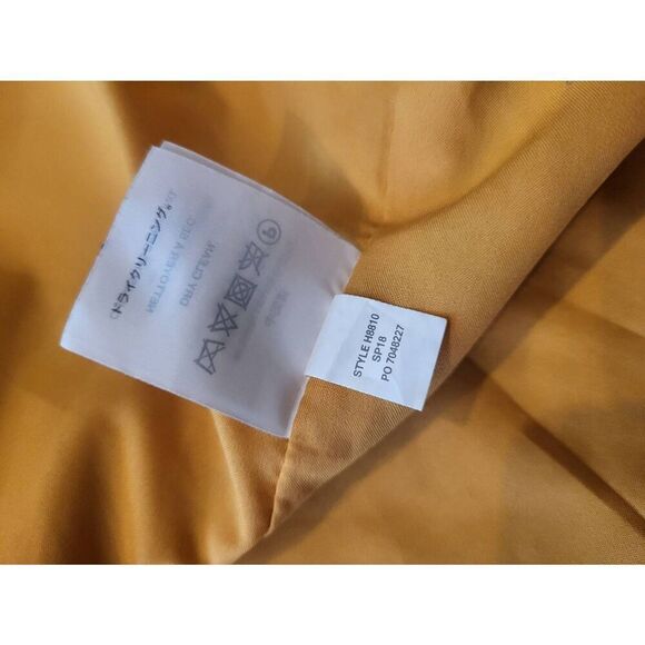 Madewell Dress Women's 2 Golden Yellow Silk Wrap Maxi Butterfly Garden Floral - Picture 6 of 6